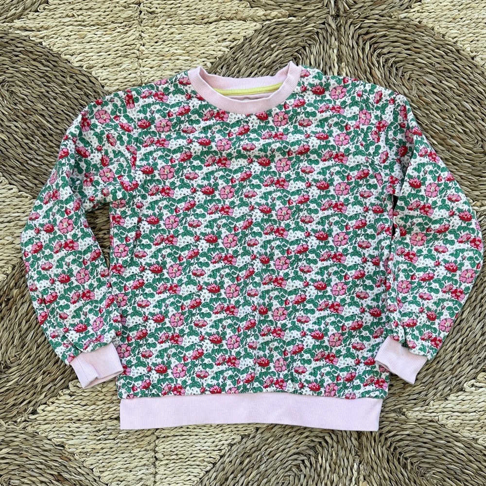 Mini Boden Pink Floral Sweatshirt
